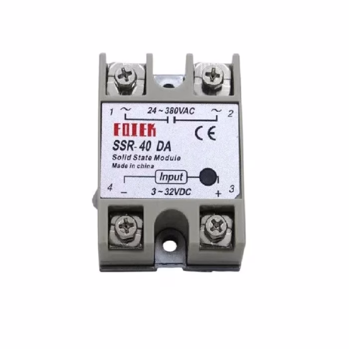 SSR-40DA Solid State Relay Module 3-32VDC-24-380VAC 40A - Image 1