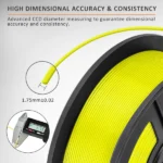 PLA Yellow Filament 1.75mm for 3D Printer, Dimensional Accuracy +/- 0.03mm ( 1 kg) - Image 3