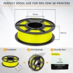 PLA Yellow Filament 1.75mm for 3D Printer, Dimensional Accuracy +/- 0.03mm ( 1 kg) - Image 4