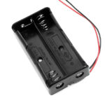 Black Plastic Storage Box Case Holder For Battery 2 x 18650 Cell Box, without cover