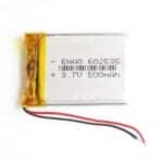3.7V 500mAH (Lithium Polymer) Lipo Rechargeable Battery 