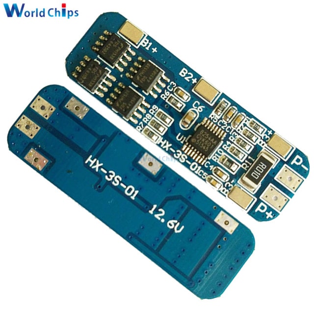 3S 10A 12V 18650 Lithium Battery Charger Board Protection Module BMS