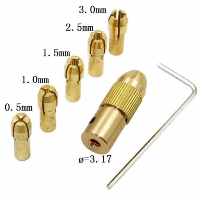 0.5-3mm 3.17mm Electric Drill Bit Collet Mini Twist Chuck for 555 Motor - Image 4