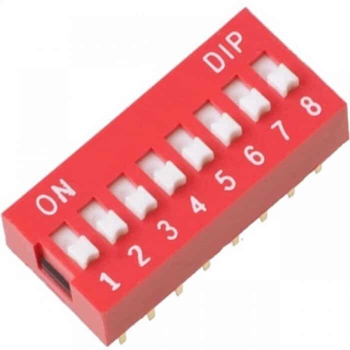 8 Way DIP Slide Switch 2.54mm Pitch - Image 1