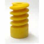 Yellow Plastic Worm Gear  6mm D Shape Bore