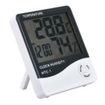 HCT-1 High Precision Large Screen Electronic Indoor Temperature, Humidity Thermometer with Clock Alarm