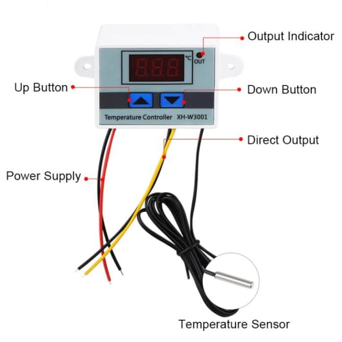 XH-W3001 AC 220V 1500W Digital Microcomputer Thermostat Switch - Image 3