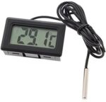 Mini LCD digital thermometer sensor wired for Room temperaure