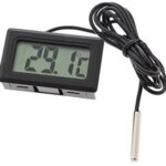 Mini LCD digital thermometer sensor wired for Room temperaure