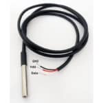 DS18B20 Water Proof Temperature Probe – Black (1m) - Image 2