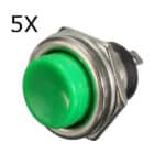 Momentary Push Button Switch OFF-ON Horn Green Plastic 3A 125V 
