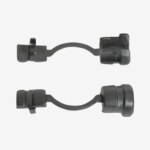 Black Wire Bushing Strain Relief Lead Grommet 2 Pcs. Set
