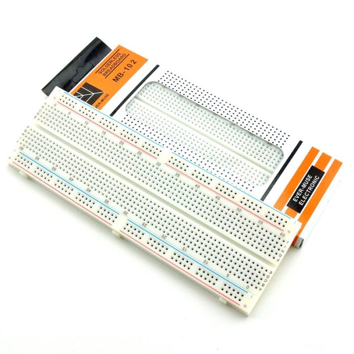 MB102 830 Points Solderless Prototype PCB Breadboard High Quality - Image 1