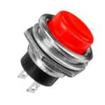 Momentary Push Button On Switch OFF-ON Horn Red Plastic 3A 125V - Image 2
