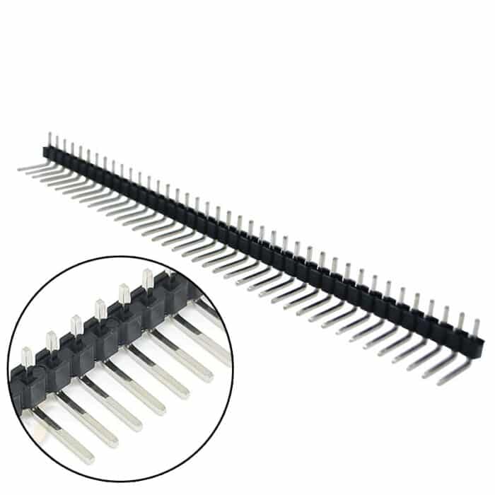 images 1×40 2.54mm Right Angle Male Header Pin Berg Strip Connector - Image 1