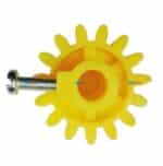 Yellow Spur Gear Teeth 15 Dia 25mm Width 12mm Centre Hole Dia 6mm