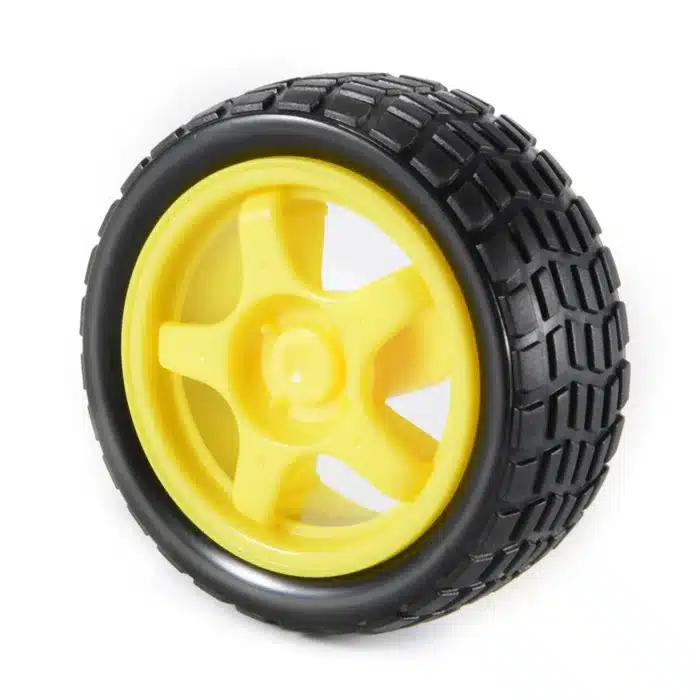 65mm Robot Wheel for BO Motors (Yellow) - Image 1