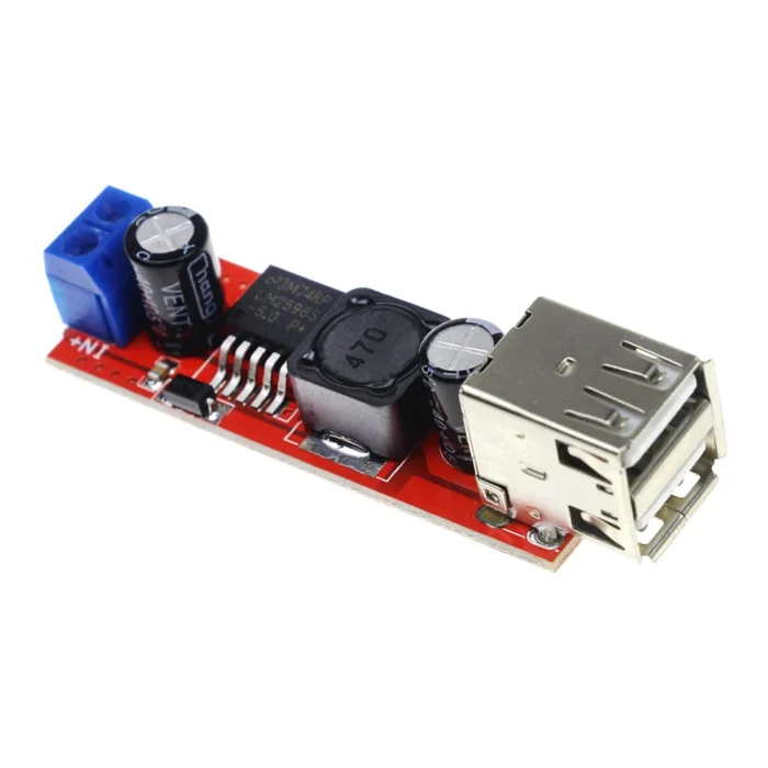 LM2596 Dual USB Output 9V / 12V / 24V / 36V Car Charger Switch 5V DC-DC Power Supply Module 3A Buck Regulator - Image 1