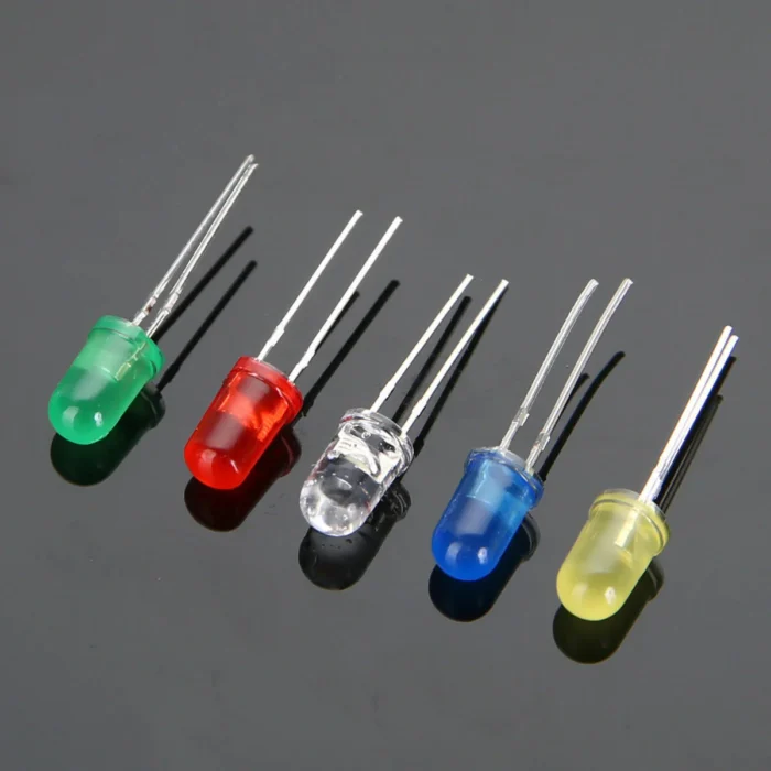 500pcs 5mm LED Light Assorted Kit DIY LEDs Set (100pcs Each color x White Yellow Red Green Blue) - Image 5