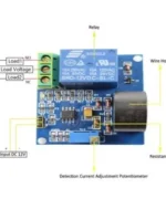 5A 12V Overcurrent Protection AC Current Detection Sensor Module - Image 2