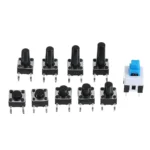 180Pcs. Micro Tactile Push Button Switch Kit (10 Shaft Size) - Image 4