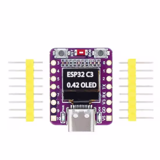 esp32-c3-oled-1 ESP32-C3 OLED Development Board, Ceramic Antenna, ESP32 Development Board, wifi, Bluetooth, 0.42 inch screen - Image 1