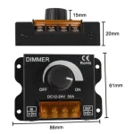 DC 12V–24V 30A LED Light Dimmer Switch Module – PWM Brightness Controller - Image 3