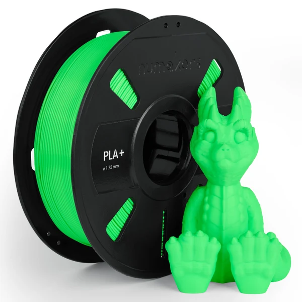 Numaker_Pla_Plus_Fluorescent_Green Numakers PLA+ Filament- Fluorescent Green (1.75mm/ 1kg Spool) - Image 1