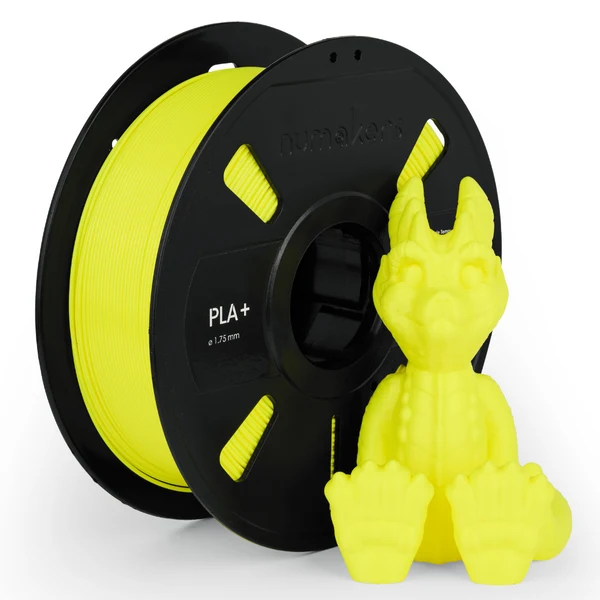 Numaker_Pla_Plus_Fluorescent_Yellow Numakers PLA+ Filament- Fluorescent Orange (1.75mm/ 1kg Spool) - Image 1