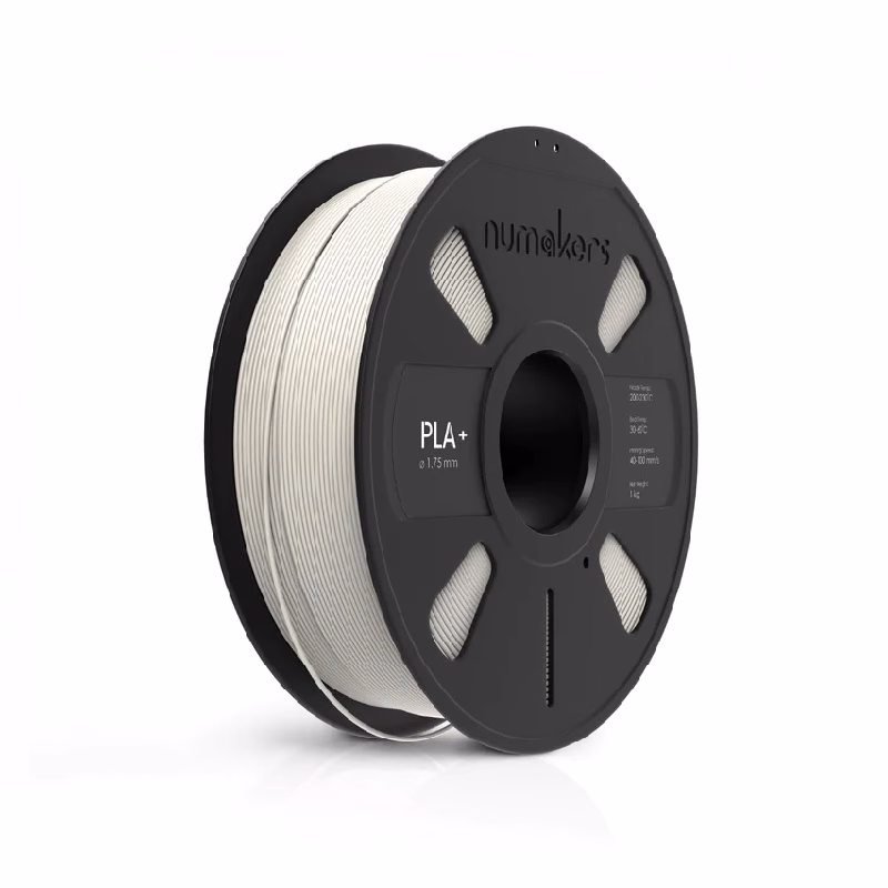 Numaker_Pla_Plus_coll_white Numakers PLA+ Filament- Pure White (1.75mm/ 1kg Spool) - Image 1