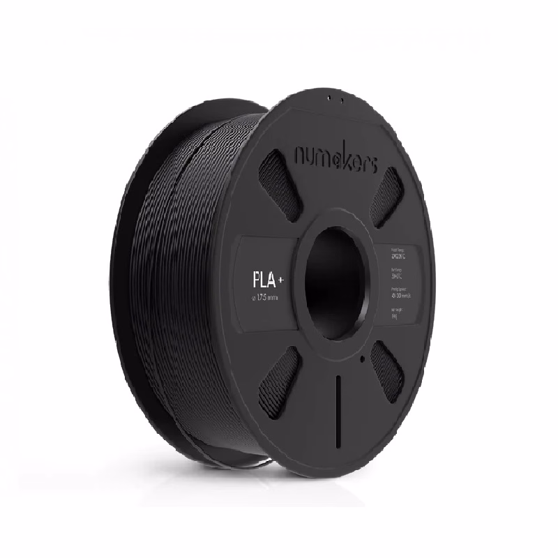 Numaker_Pla_Plus_pitch_black Numakers PLA+ Filament- Pitch Black (1.75mm/ 1kg Spool) - Image 1